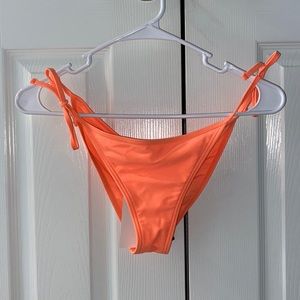 surf style neon orange bathing suit bottom
